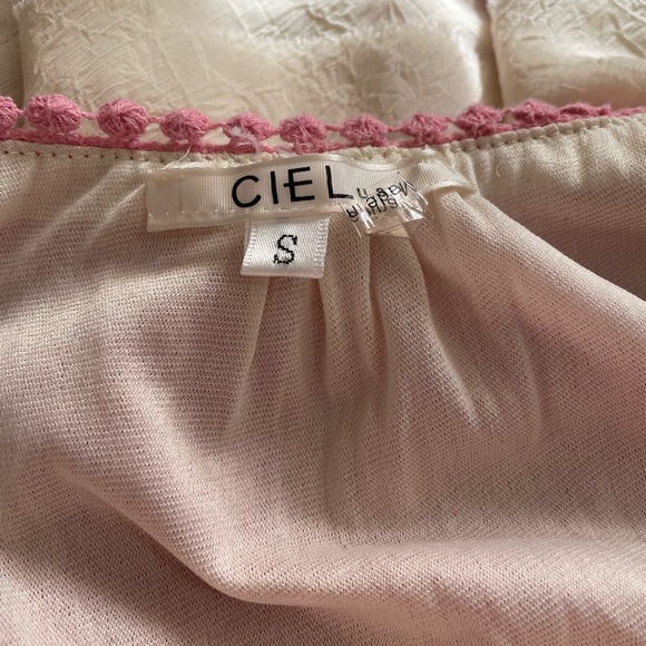 Ciel Pink Dress with leather straps and cream details - Picture 9 of 9